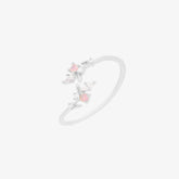 Rose quartz branch ring-5
