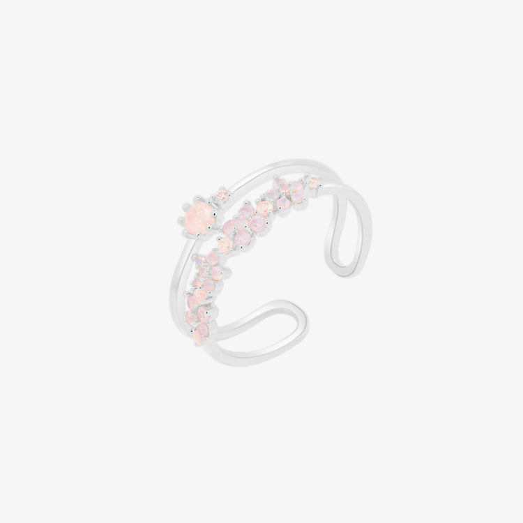 Moonstone Flower Double Layered Ring-4