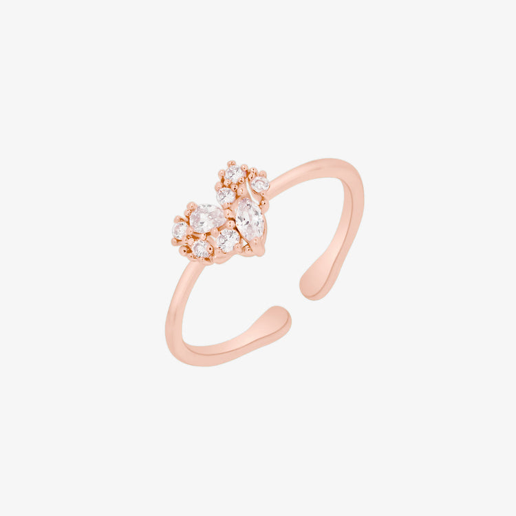 Cubic Love Heart Ring-5