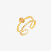 Double Sparkle Layered Ring-0