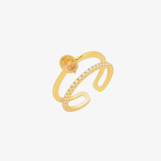 Double Sparkle Layered Ring-0