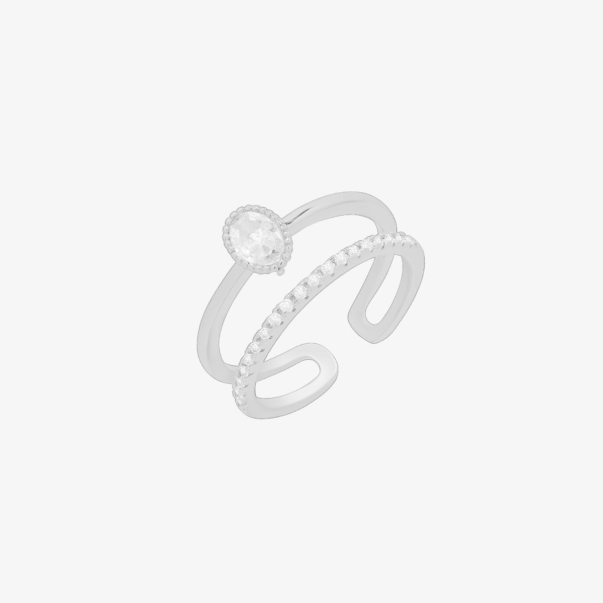 Double Sparkle Layered Ring-5