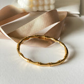 Bamboo Cuff Bangle Bracelet-2