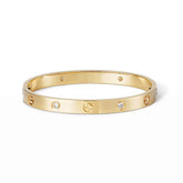 Elegant Diamond Screw Bangle Bracelet-3