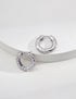 Round Zirconia Design Earrings-2