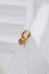 Heart-shaped Zirconia Earrings-4
