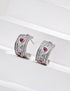 Vintage Heart-Shaped Zircon Earrings-2